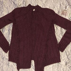 Burgundy Cardigan